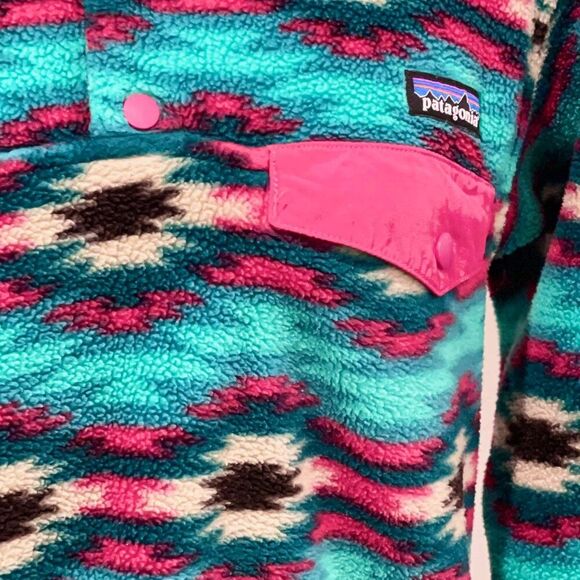 Patagonia Synchilla Pullover Fleece In Wild Desert Aztec Tribal Winter Jacket-S - Picture 9 of 11